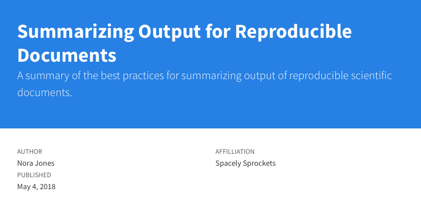 푸른 배경 위에 제목/설명, 아래에 작성자·소속·게시일이 표시된 배너