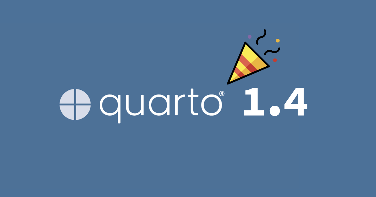 축포를 터뜨리는 Quarto 1.4