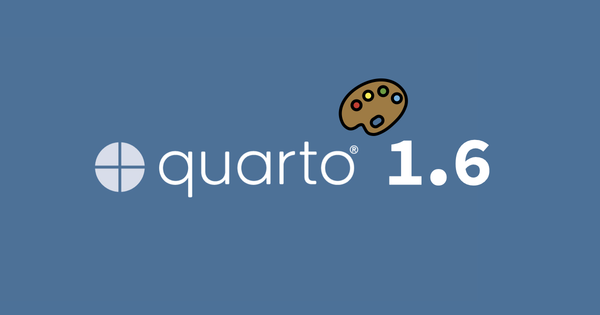 팔레트가 있는 Quarto 1.6