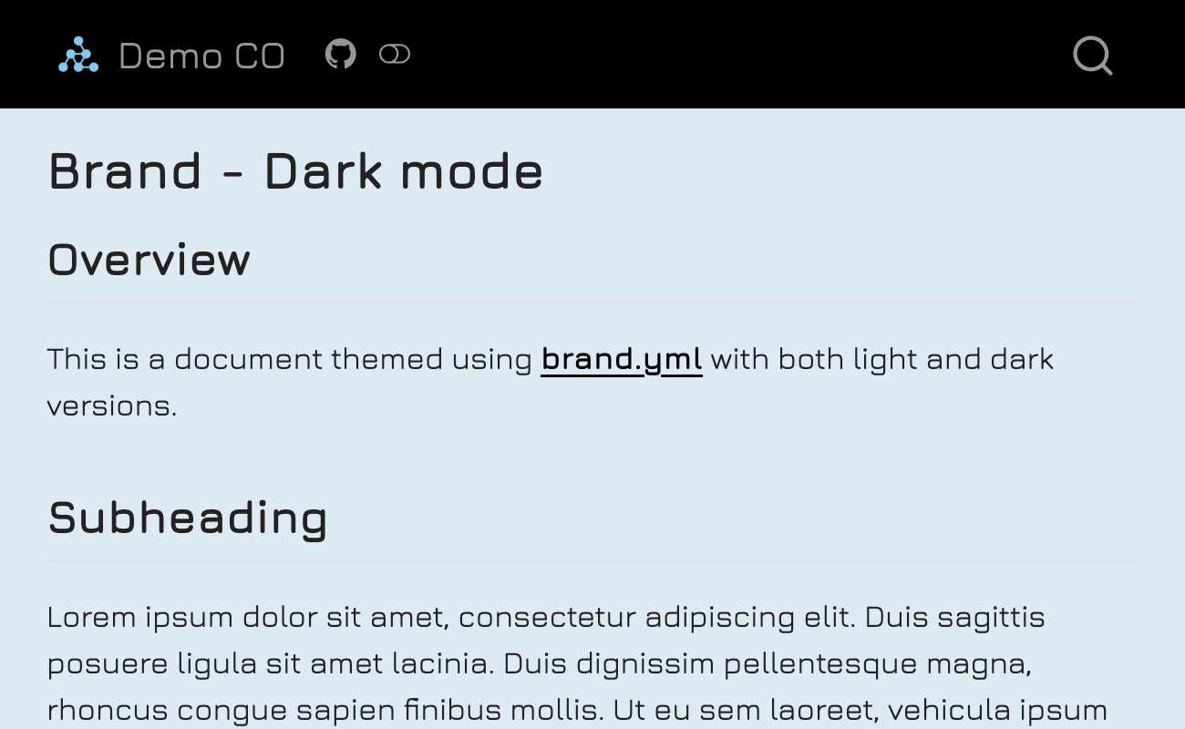 연한 파란색 배경과 짙은 텍스트가 있는 웹페이지 스크린샷. 네비게이션바 스위치는 꺼져 있음.