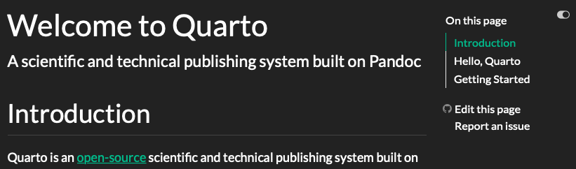 이 페이지의 다크 버전 헤더에 Darkly 테마가 적용된 스크린샷.